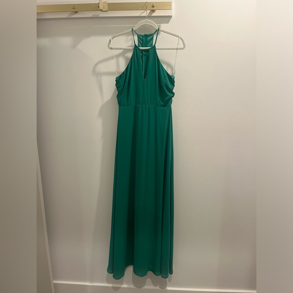 Lulu’s Green Maxi Keyhole dress